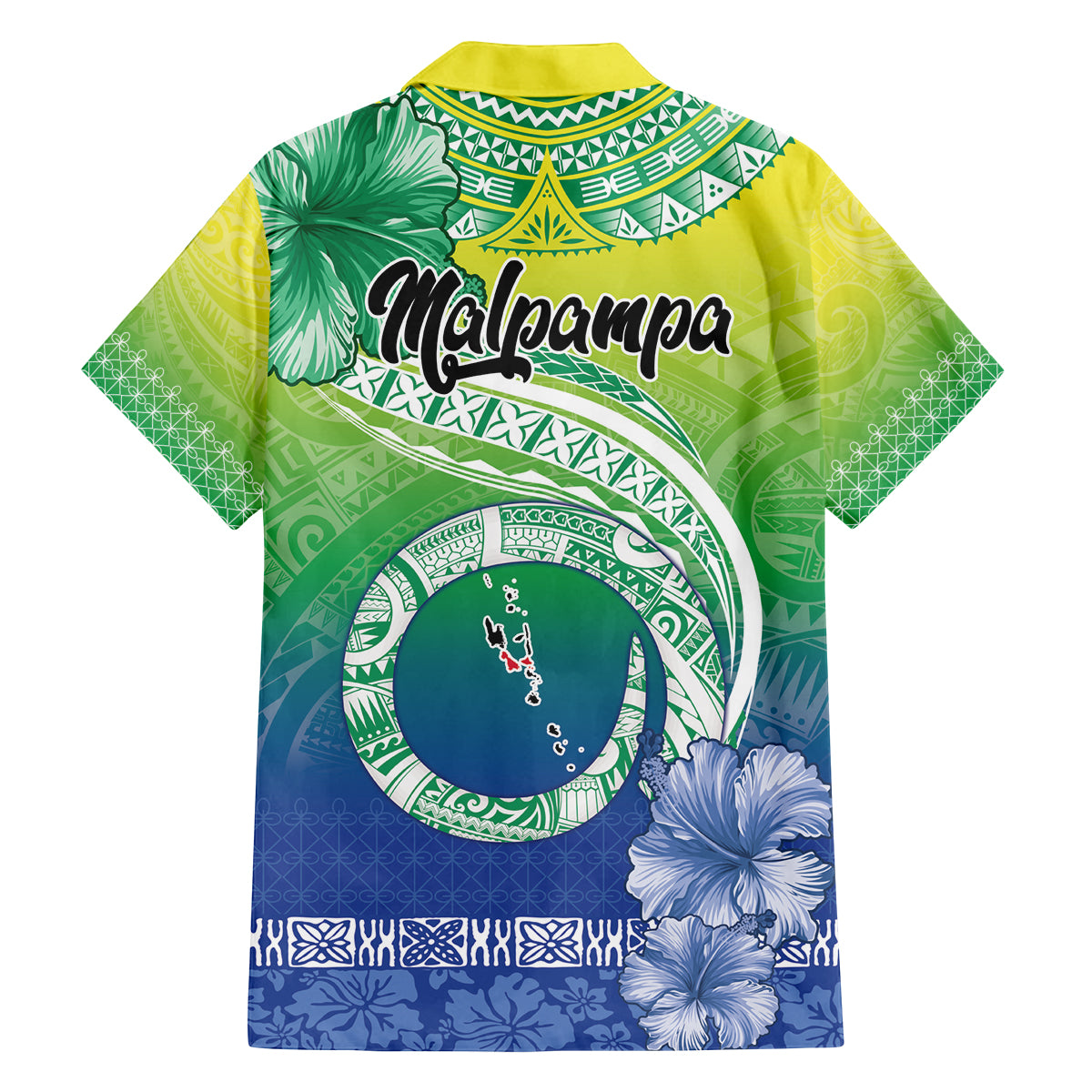 Malpampa Vanuatu Family Matching Off The Shoulder Long Sleeve Dress and Hawaiian Shirt Hibiscus Sand Drawing with Pacific Pattern LT9 - Polynesian Pride