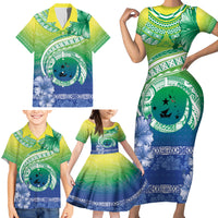 Malpampa Vanuatu Family Matching Short Sleeve Bodycon Dress and Hawaiian Shirt Hibiscus Sand Drawing with Pacific Pattern LT9 - Polynesian Pride