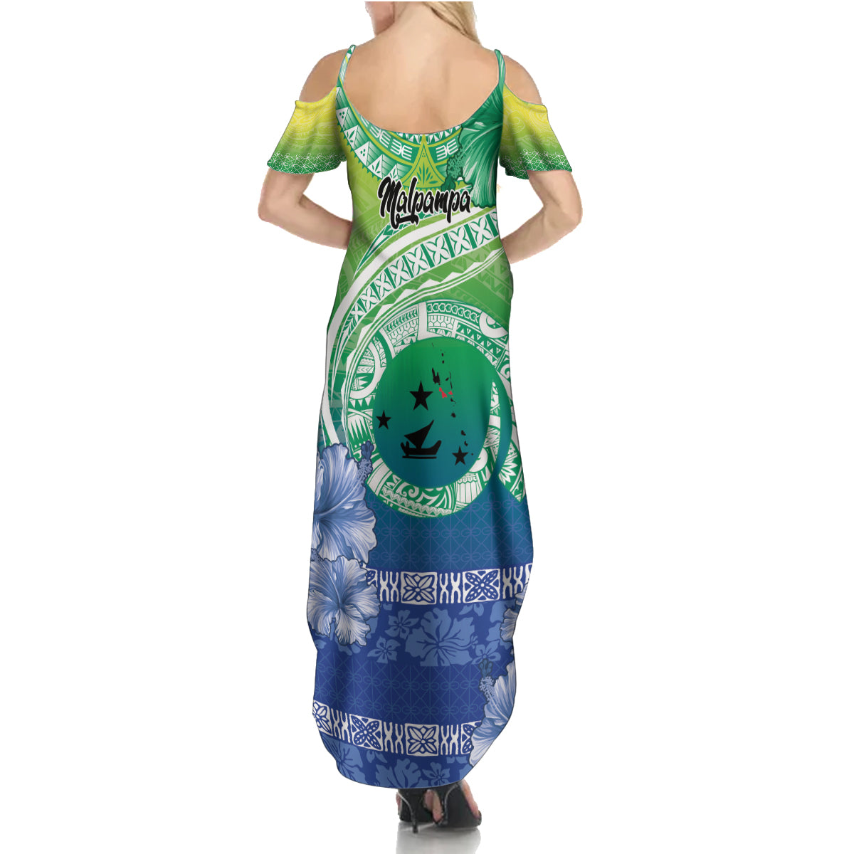 Malpampa Vanuatu Family Matching Summer Maxi Dress and Hawaiian Shirt Hibiscus Sand Drawing with Pacific Pattern LT9 - Polynesian Pride