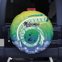 Malpampa Vanuatu Spare Tire Cover Hibiscus Sand Drawing with Pacific Pattern LT9 - Polynesian Pride