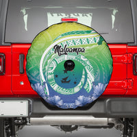 Malpampa Vanuatu Spare Tire Cover Hibiscus Sand Drawing with Pacific Pattern LT9 - Polynesian Pride