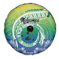 Malpampa Vanuatu Spare Tire Cover Hibiscus Sand Drawing with Pacific Pattern LT9 - Polynesian Pride