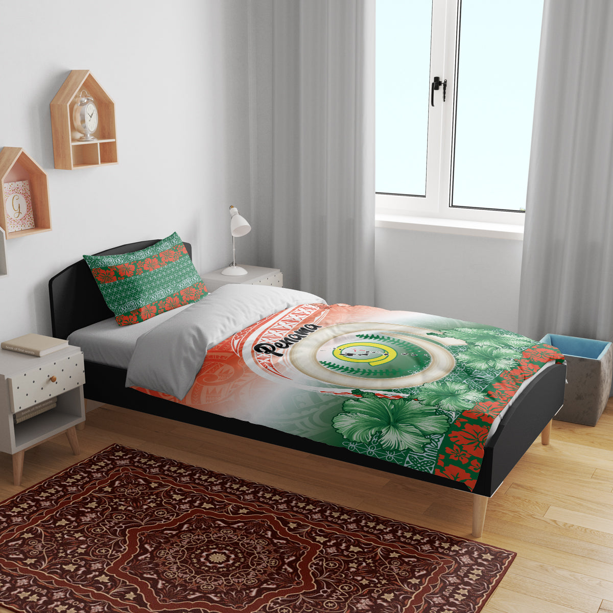 Penama Vanuatu Bedding Set Hibiscus Sand Drawing with Pacific Pattern