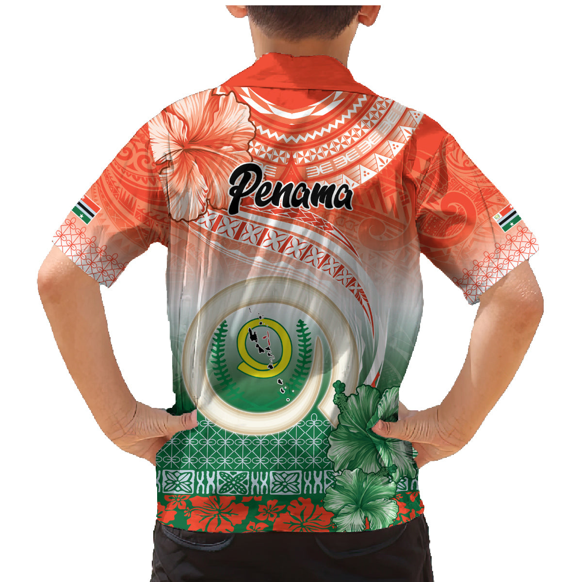 Penama Vanuatu Family Matching Mermaid Dress and Hawaiian Shirt Hibiscus Sand Drawing with Pacific Pattern LT9 - Polynesian Pride