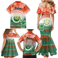 Penama Vanuatu Family Matching Mermaid Dress and Hawaiian Shirt Hibiscus Sand Drawing with Pacific Pattern LT9 - Polynesian Pride