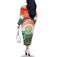 Penama Vanuatu Family Matching Off The Shoulder Long Sleeve Dress and Hawaiian Shirt Hibiscus Sand Drawing with Pacific Pattern LT9 - Polynesian Pride