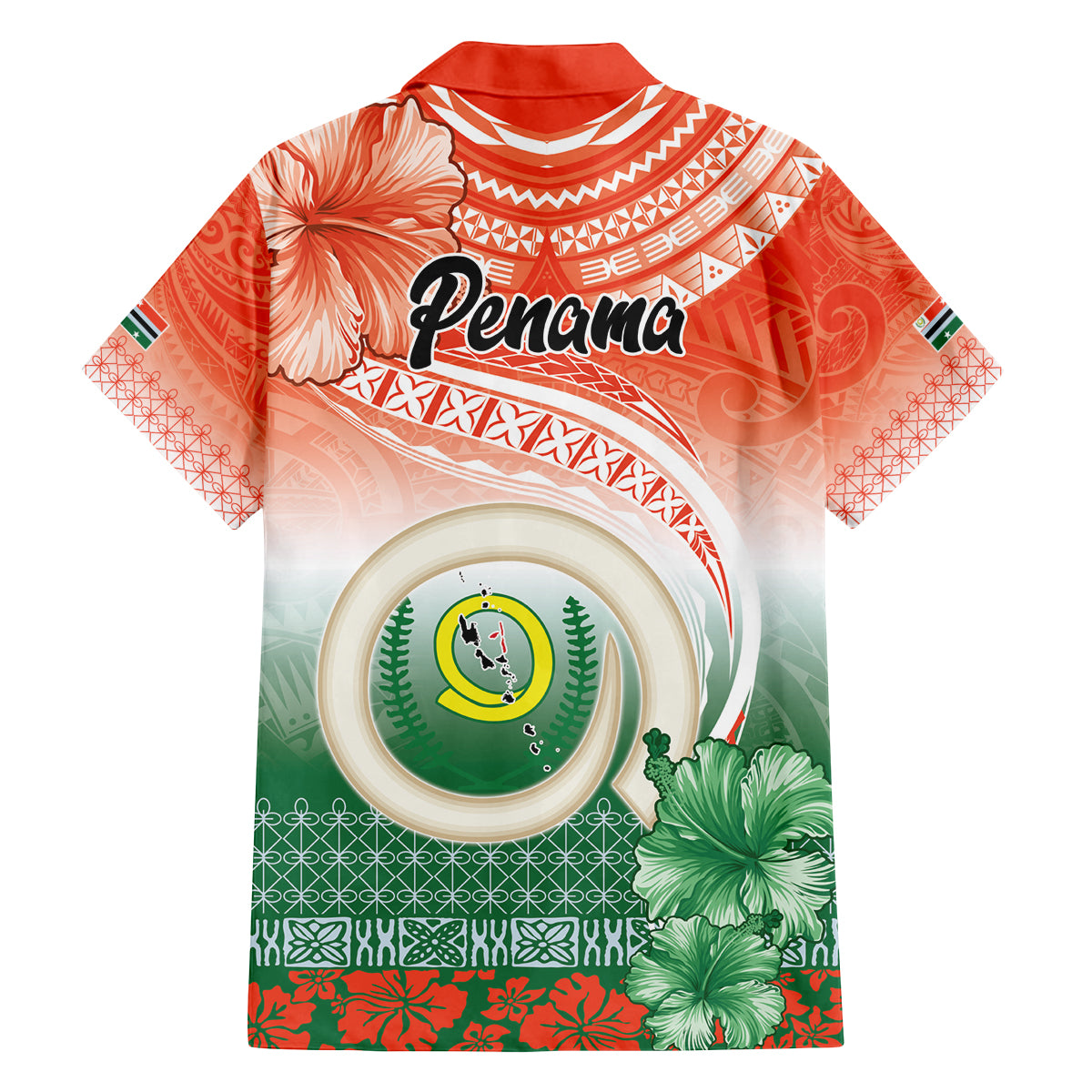 Penama Vanuatu Family Matching Off Shoulder Maxi Dress and Hawaiian Shirt Hibiscus Sand Drawing with Pacific Pattern LT9 - Polynesian Pride
