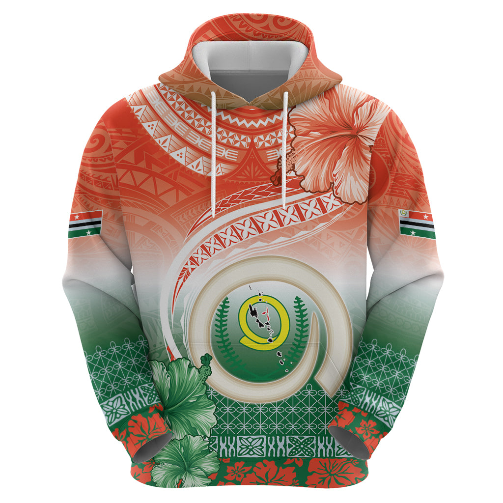 Penama Vanuatu Zip Hoodie Hibiscus Sand Drawing with Pacific Pattern