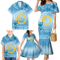 Sanma Vanuatu Family Matching Mermaid Dress and Hawaiian Shirt Hibiscus Sand Drawing with Pacific Pattern LT9 - Polynesian Pride
