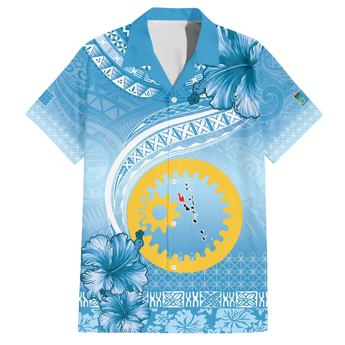 Sanma Vanuatu Family Matching Puletasi and Hawaiian Shirt Hibiscus Sand Drawing with Pacific Pattern