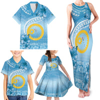 Sanma Vanuatu Family Matching Tank Maxi Dress and Hawaiian Shirt Hibiscus Sand Drawing with Pacific Pattern LT9 - Polynesian Pride