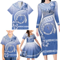 Shefa Vanuatu Family Matching Long Sleeve Bodycon Dress and Hawaiian Shirt Hibiscus Sand Drawing with Pacific Pattern LT9 - Polynesian Pride