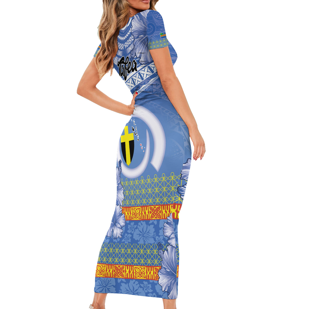 Tafea Vanuatu Family Matching Short Sleeve Bodycon Dress and Hawaiian Shirt Hibiscus Sand Drawing with Pacific Pattern LT9 - Polynesian Pride