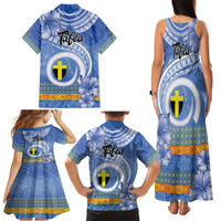 Tafea Vanuatu Family Matching Tank Maxi Dress and Hawaiian Shirt Hibiscus Sand Drawing with Pacific Pattern LT9 - Polynesian Pride