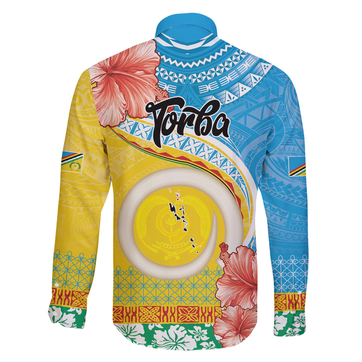 Torba Vanuatu Family Matching Long Sleeve Bodycon Dress and Hawaiian Shirt Hibiscus Sand Drawing with Pacific Pattern LT9 - Polynesian Pride