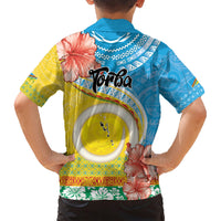Torba Vanuatu Family Matching Short Sleeve Bodycon Dress and Hawaiian Shirt Hibiscus Sand Drawing with Pacific Pattern LT9 - Polynesian Pride