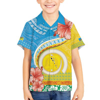Torba Vanuatu Hawaiian Shirt Hibiscus Sand Drawing with Pacific Pattern