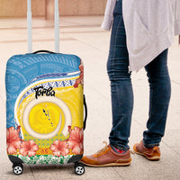 Torba Vanuatu Luggage Cover Hibiscus Sand Drawing with Pacific Pattern
