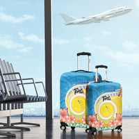 Torba Vanuatu Luggage Cover Hibiscus Sand Drawing with Pacific Pattern