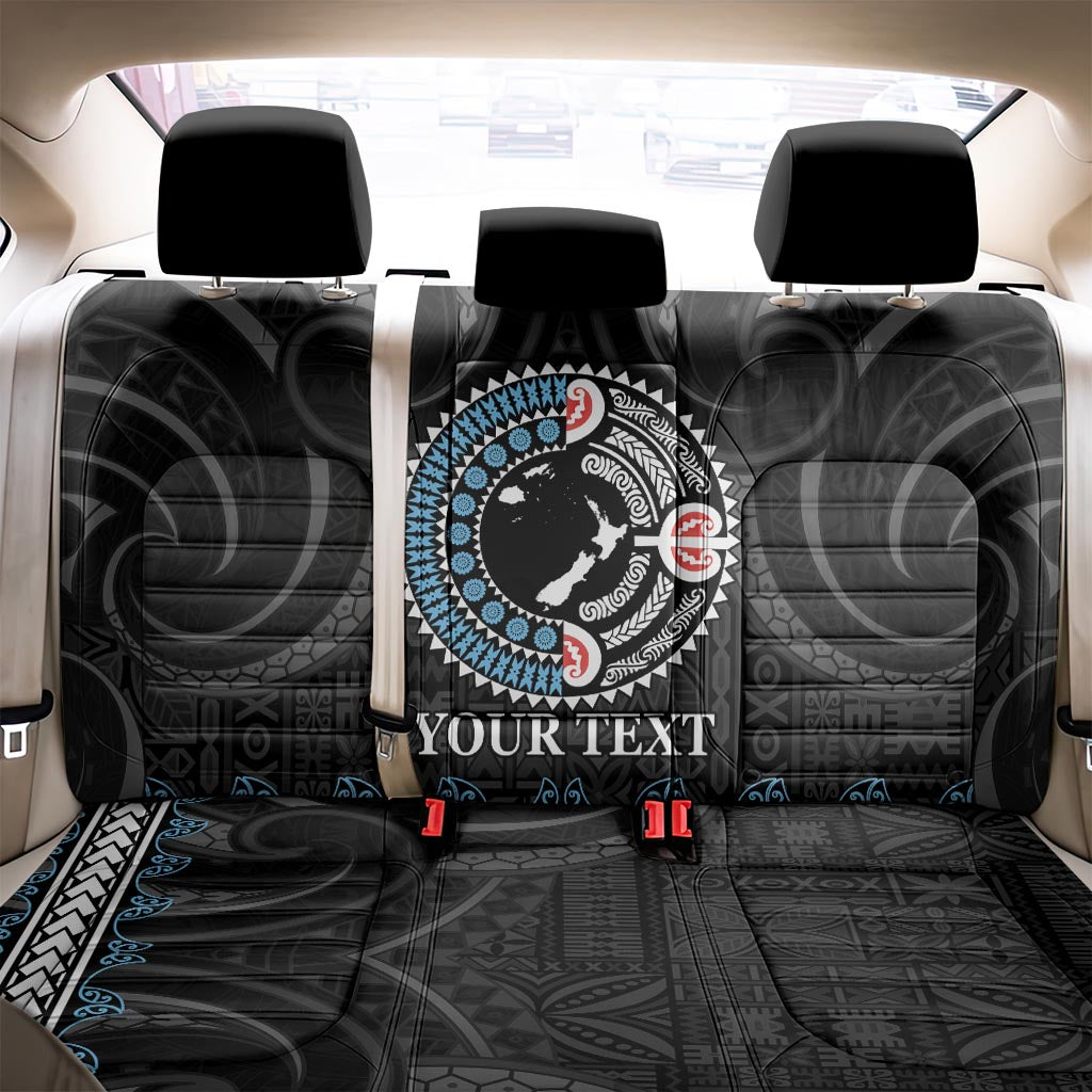 Custom Fiji and New Zealand Back Car Seat Cover Maori Fern Mix Tapa Tribal Unique LT9 - Polynesian Pride