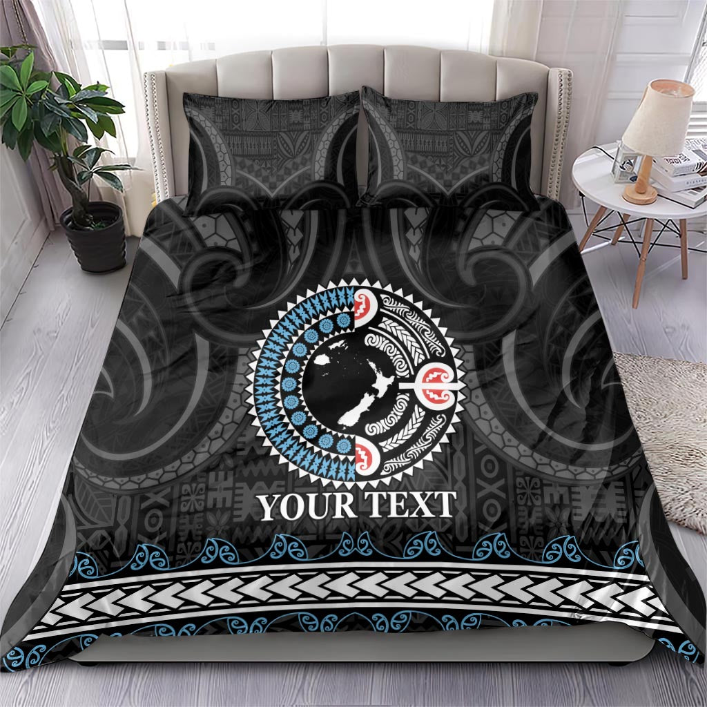 Custom Fiji and New Zealand Bedding Set Maori Fern Mix Tapa Tribal Unique LT9 - Polynesian Pride