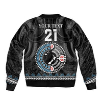 Custom Fiji and New Zealand Bomber Jacket Maori Fern Mix Tapa Tribal Unique LT9 - Polynesian Pride