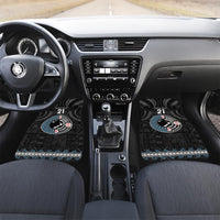 Custom Fiji and New Zealand Car Mats Maori Fern Mix Tapa Tribal Unique LT9 Set 2pcs - Front Black - Polynesian Pride