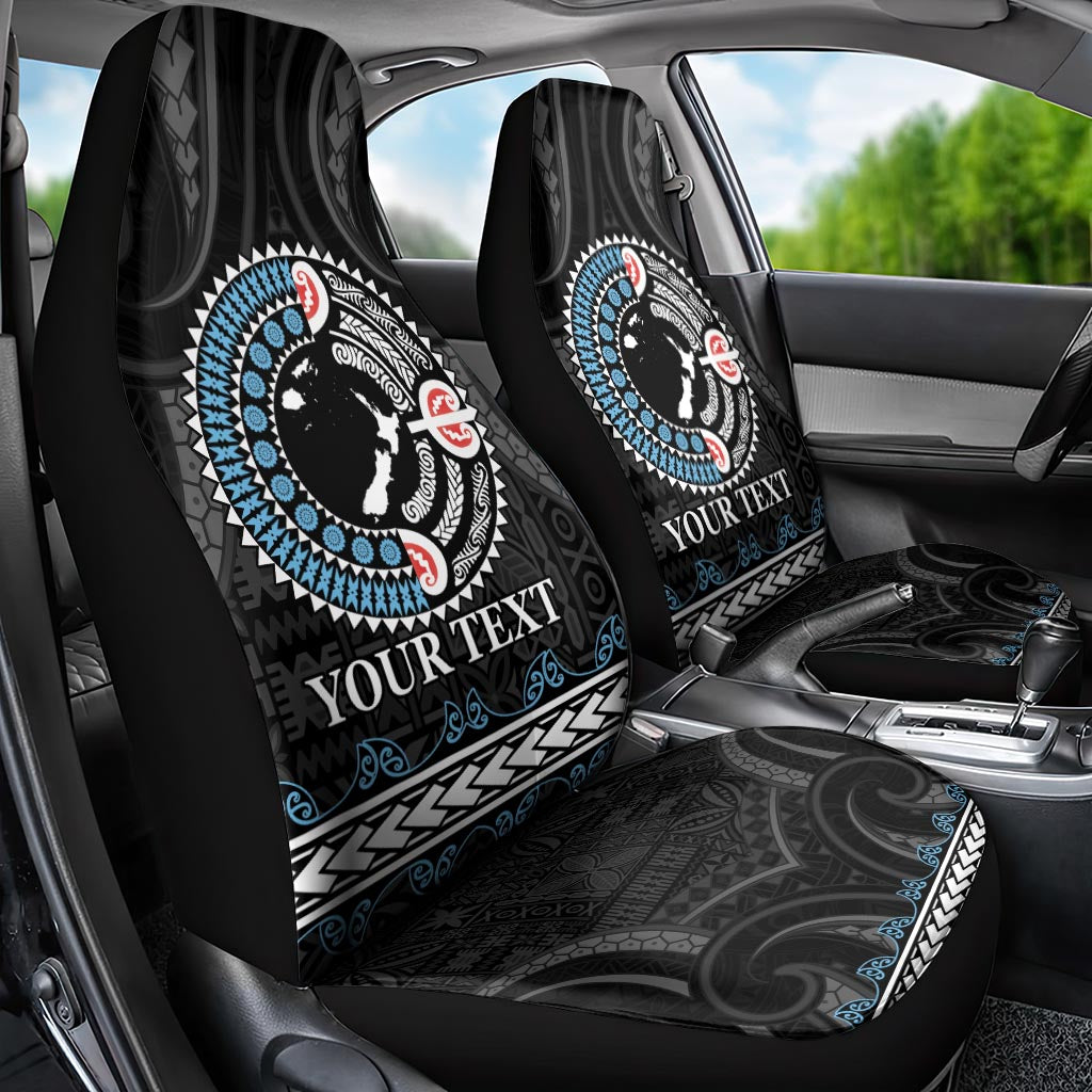 Custom Fiji and New Zealand Car Seat Cover Maori Fern Mix Tapa Tribal Unique LT9 - Polynesian Pride