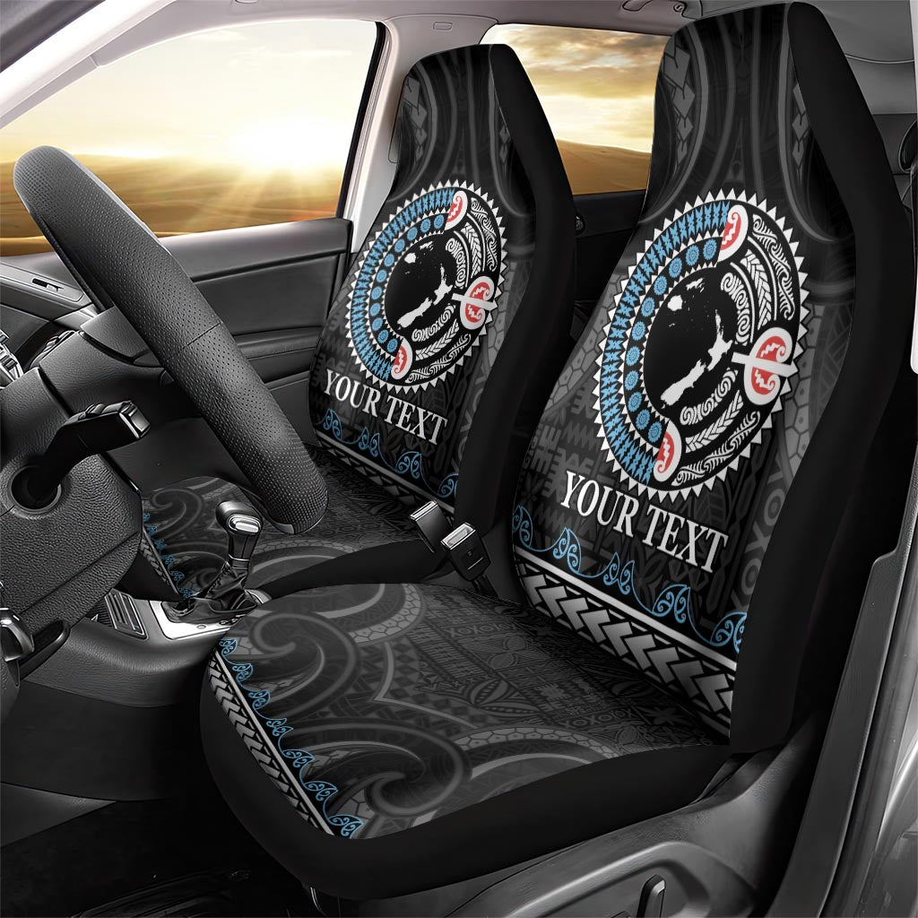 Custom Fiji and New Zealand Car Seat Cover Maori Fern Mix Tapa Tribal Unique LT9 - Polynesian Pride