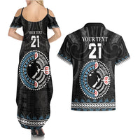 Custom Fiji and New Zealand Couples Matching Summer Maxi Dress and Hawaiian Shirt Maori Fern Mix Tapa Tribal Unique LT9 - Polynesian Pride