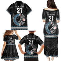Custom Fiji and New Zealand Family Matching Puletasi and Hawaiian Shirt Maori Fern Mix Tapa Tribal Unique LT9 - Polynesian Pride