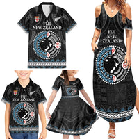 Custom Fiji and New Zealand Family Matching Summer Maxi Dress and Hawaiian Shirt Maori Fern Mix Tapa Tribal Unique LT9 - Polynesian Pride