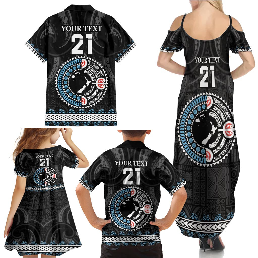 Custom Fiji and New Zealand Family Matching Summer Maxi Dress and Hawaiian Shirt Maori Fern Mix Tapa Tribal Unique LT9 - Polynesian Pride