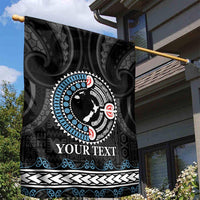 Custom Fiji and New Zealand Garden Flag Maori Fern Mix Tapa Tribal Unique LT9 - Polynesian Pride