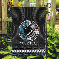 Custom Fiji and New Zealand Garden Flag Maori Fern Mix Tapa Tribal Unique LT9 Garden Flag Black - Polynesian Pride