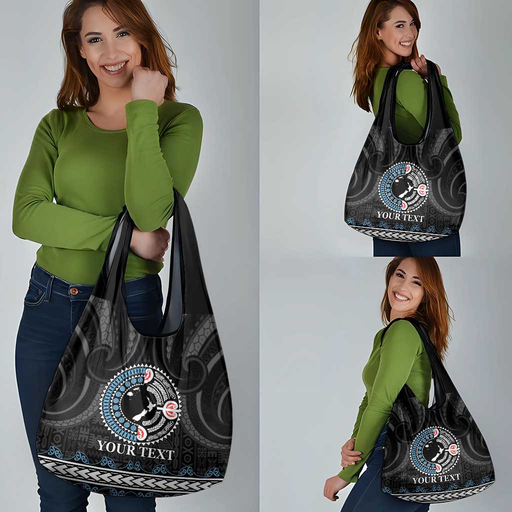 Custom Fiji and New Zealand Grocery Bag Maori Fern Mix Tapa Tribal Unique LT9 - Polynesian Pride