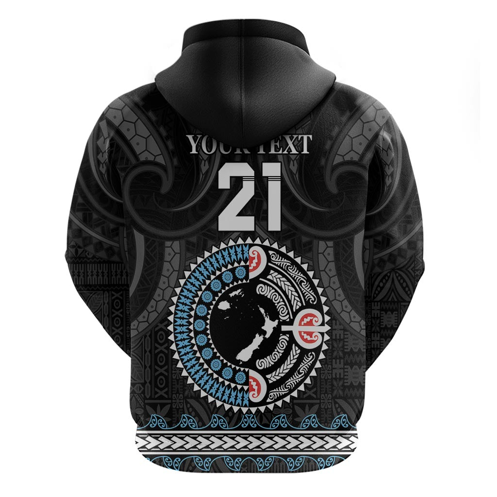 Custom Fiji and New Zealand Hoodie Maori Fern Mix Tapa Tribal Unique LT9 - Polynesian Pride