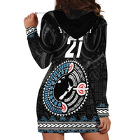 Custom Fiji and New Zealand Hoodie Dress Maori Fern Mix Tapa Tribal Unique LT9 - Polynesian Pride