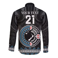 Custom Fiji and New Zealand Long Sleeve Button Shirt Maori Fern Mix Tapa Tribal Unique LT9 - Polynesian Pride