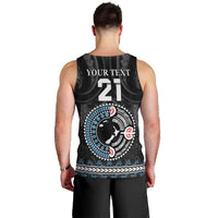 Custom Fiji and New Zealand Men Tank Top Maori Fern Mix Tapa Tribal Unique LT9 - Polynesian Pride