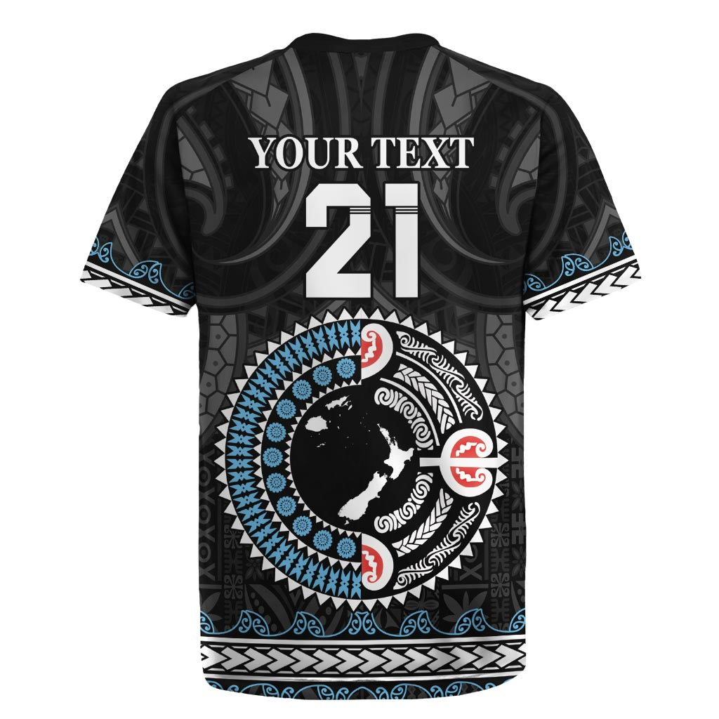 Custom Fiji and New Zealand Rugby Jersey Maori Fern Mix Tapa Tribal Unique LT9 - Polynesian Pride