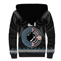 Custom Fiji and New Zealand Sherpa Hoodie Maori Fern Mix Tapa Tribal Unique LT9 - Polynesian Pride