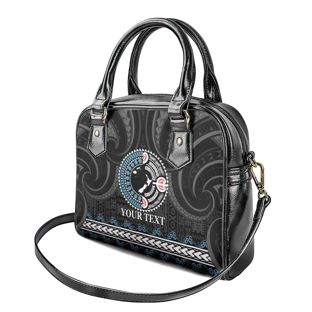 Custom Fiji and New Zealand Shoulder Handbag Maori Fern Mix Tapa Tribal Unique LT9 - Polynesian Pride