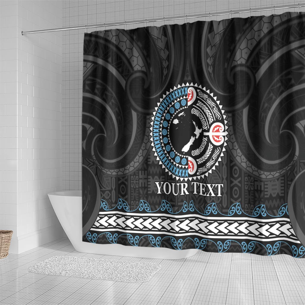 Custom Fiji and New Zealand Shower Curtain Maori Fern Mix Tapa Tribal Unique LT9 - Polynesian Pride