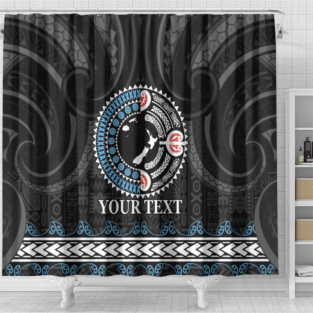 Custom Fiji and New Zealand Shower Curtain Maori Fern Mix Tapa Tribal Unique LT9 - Polynesian Pride