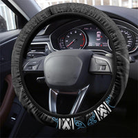 Fiji and New Zealand Steering Wheel Cover Maori Fern Mix Tapa Tribal Unique LT9 - Polynesian Pride