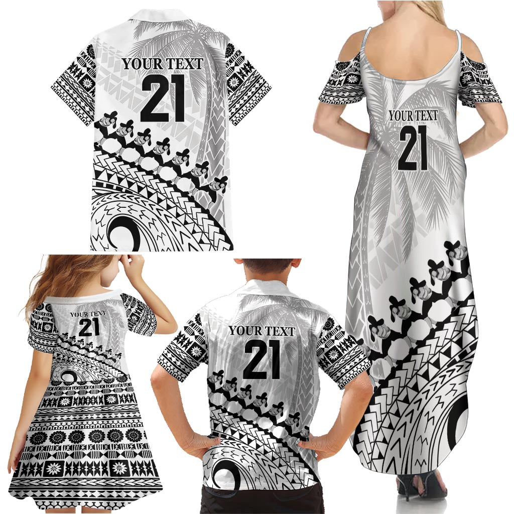 Custom Fiji Rugby Cibi Dance Family Matching Summer Maxi Dress and Hawaiian Shirt Create History World Cup Sevens LT9 - Polynesian Pride