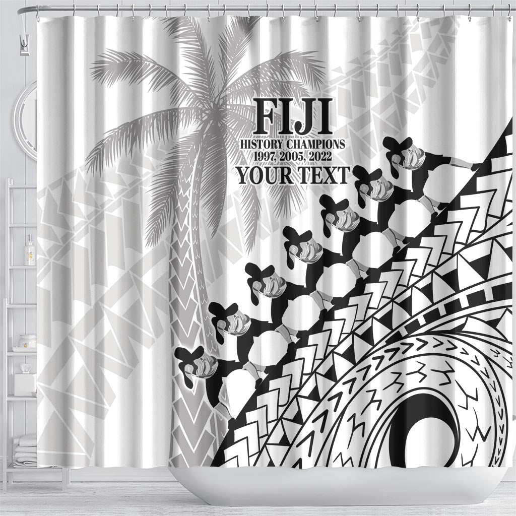 Custom Fiji Rugby Cibi Dance Shower Curtain Create History World Cup Sevens LT9 - Polynesian Pride