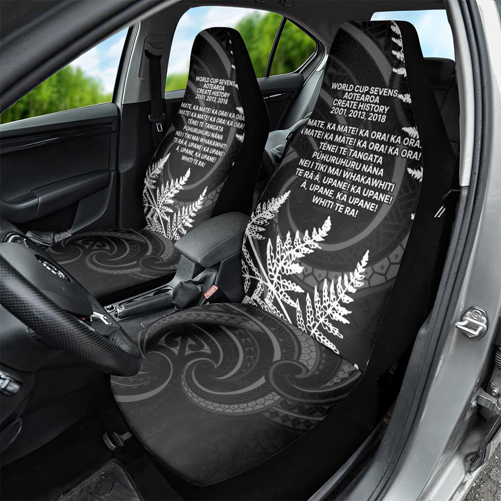 New Zealand Black Fern 7s Car Seat Cover History World Cup Sevens LT9 - Polynesian Pride