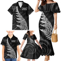 New Zealand Black Fern 7s Family Matching Mermaid Dress and Hawaiian Shirt History World Cup Sevens LT9 - Polynesian Pride